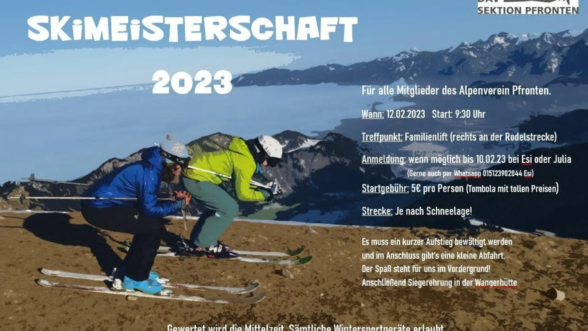 Skimeisterschaft DAV-Pfronten | © DAV-Pfronten