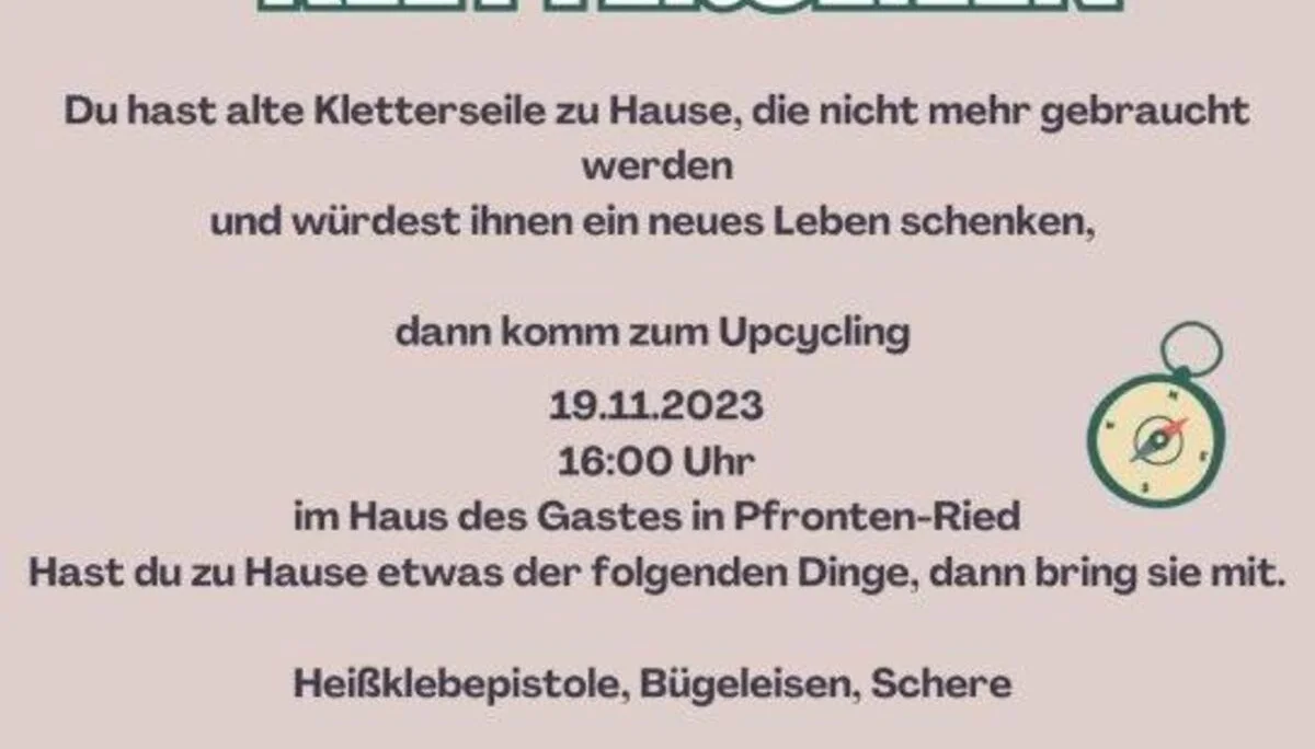 Upcycling November 2023 | © DAV Pfronten