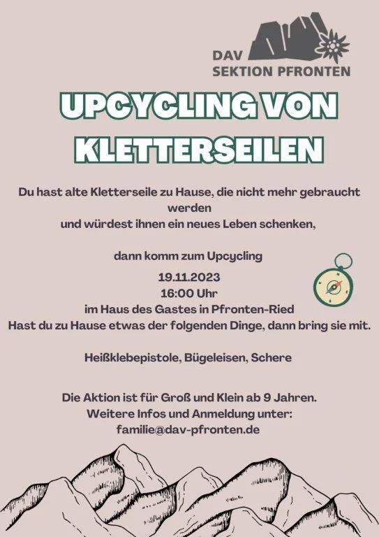 Upcycling November 2023 | © DAV Pfronten