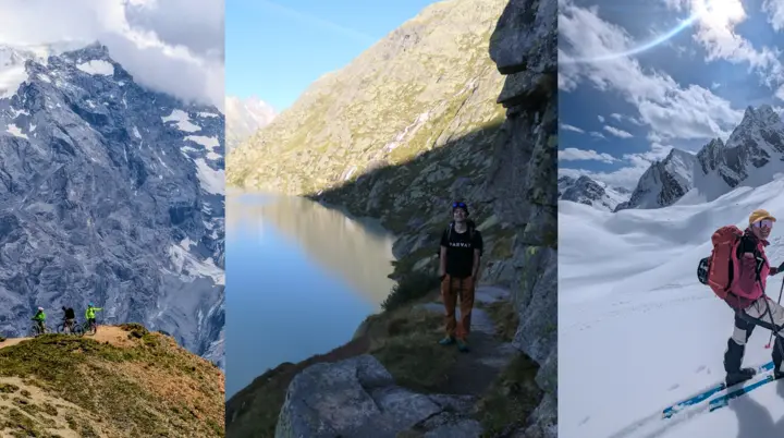 Bildercollage: MTB, Wandern und Skitour | © DAV Pfronten